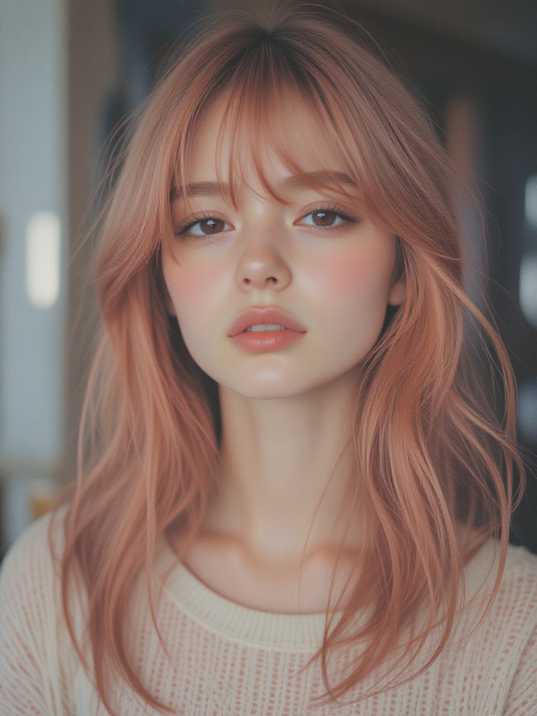 rose gold hair image