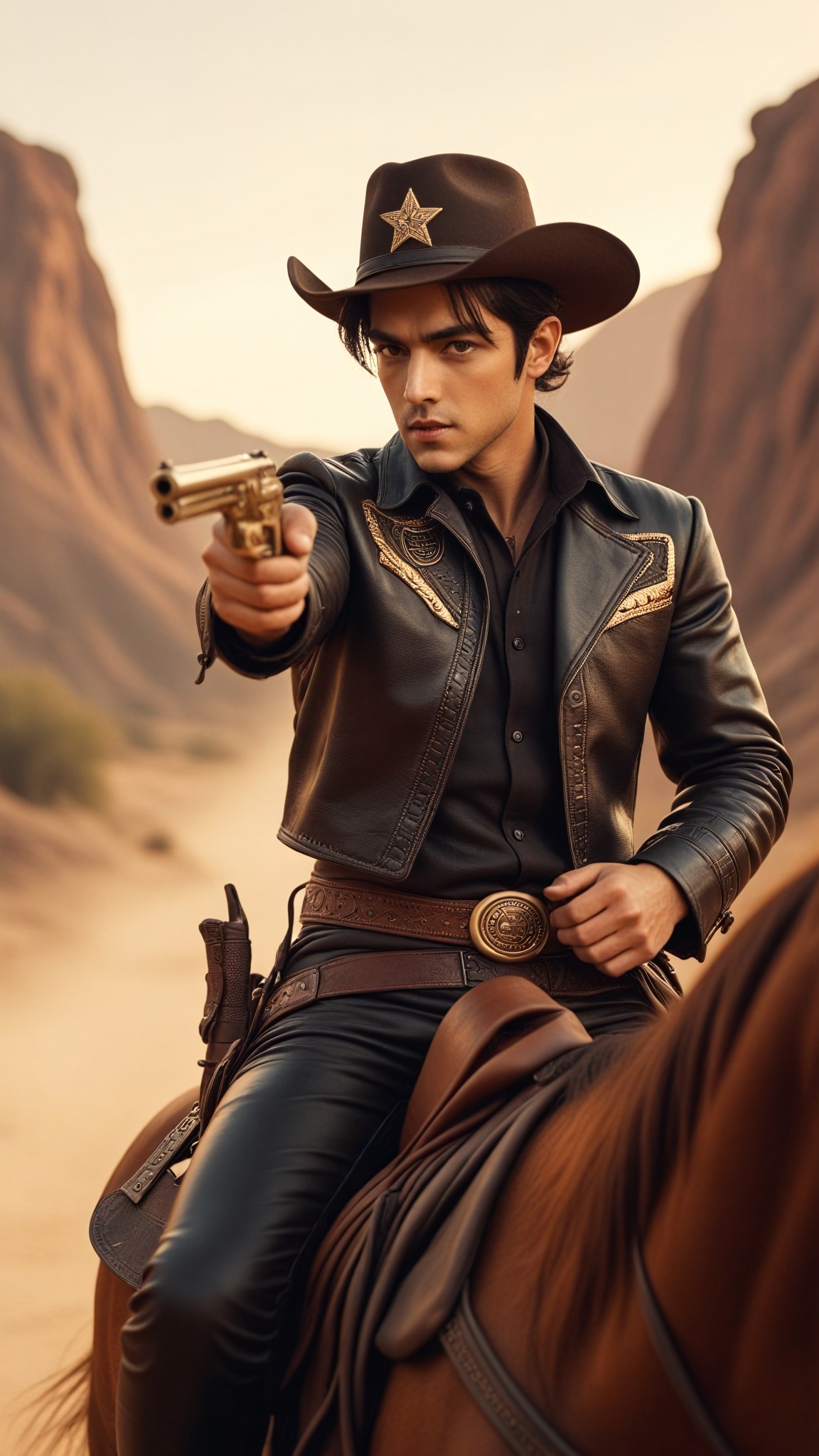 「Golden Dust Standoff」 The Golden Dueler. Justice under the Sunset image