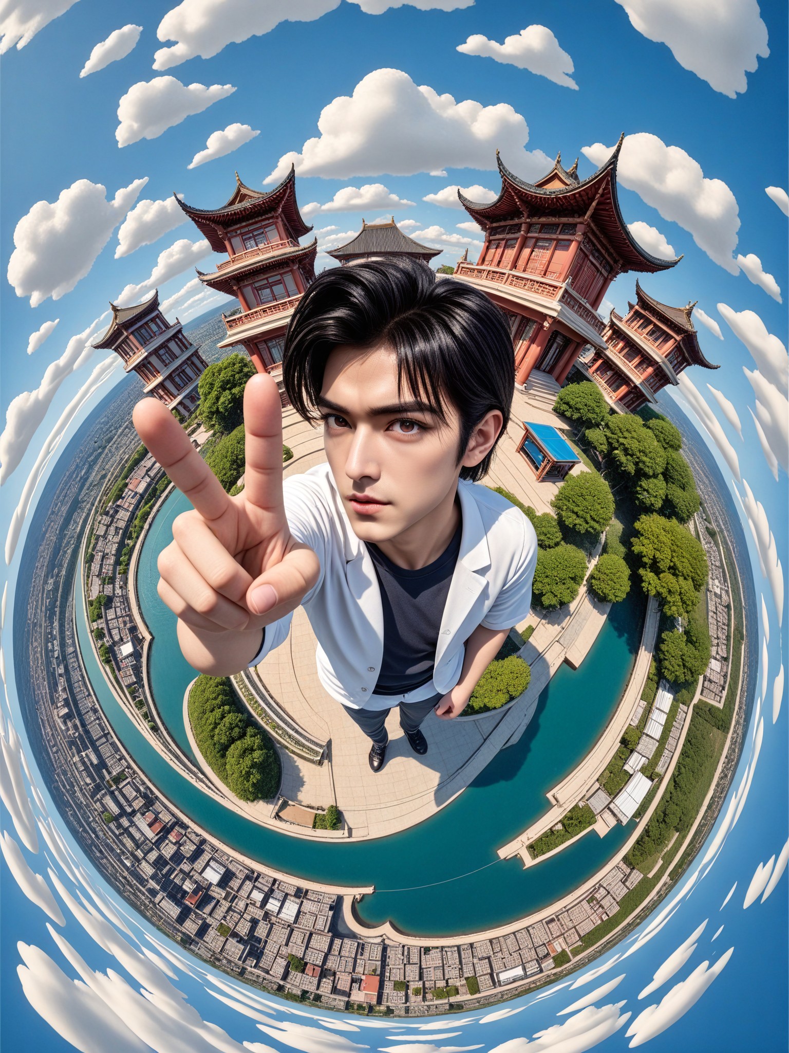 Handsome and beautiful version of 'Victory at the Center of the World' V》 Victory in the Center of the World image