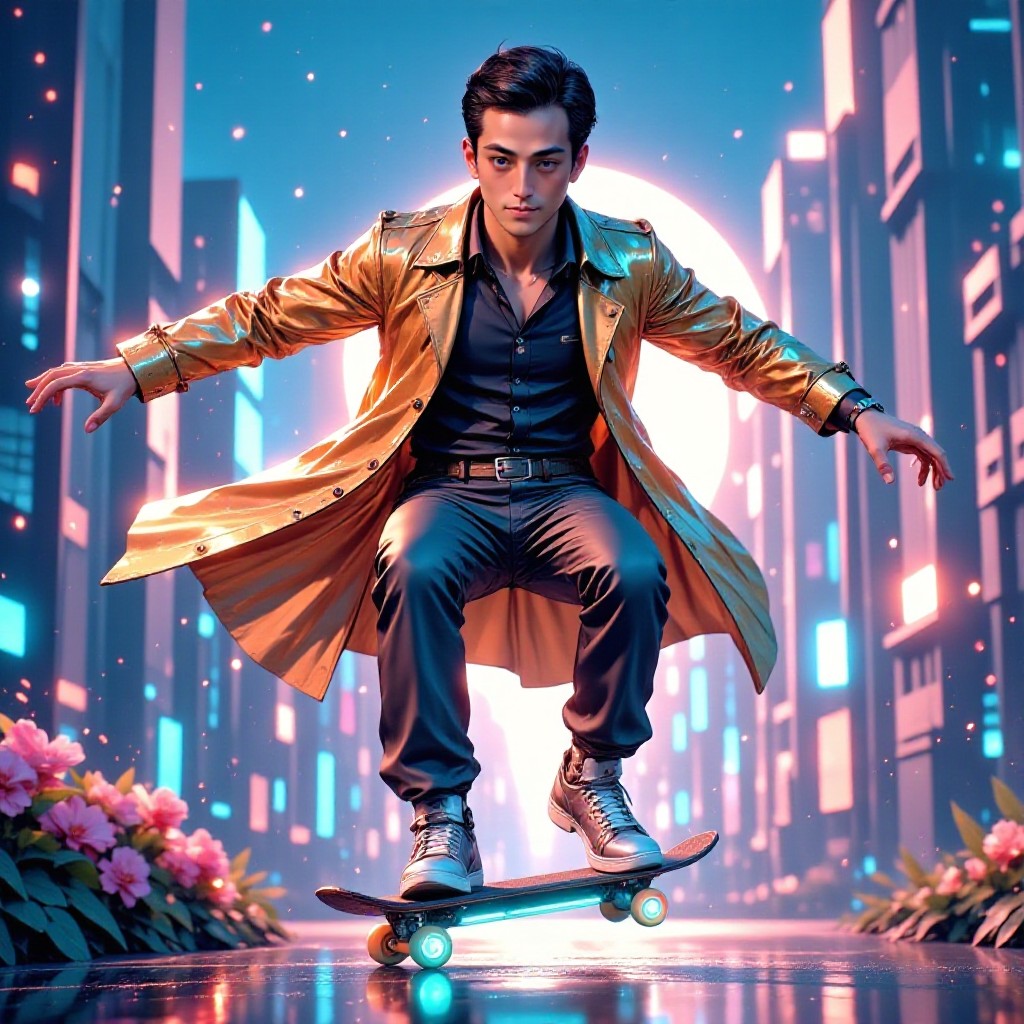 Colorful skateboard image