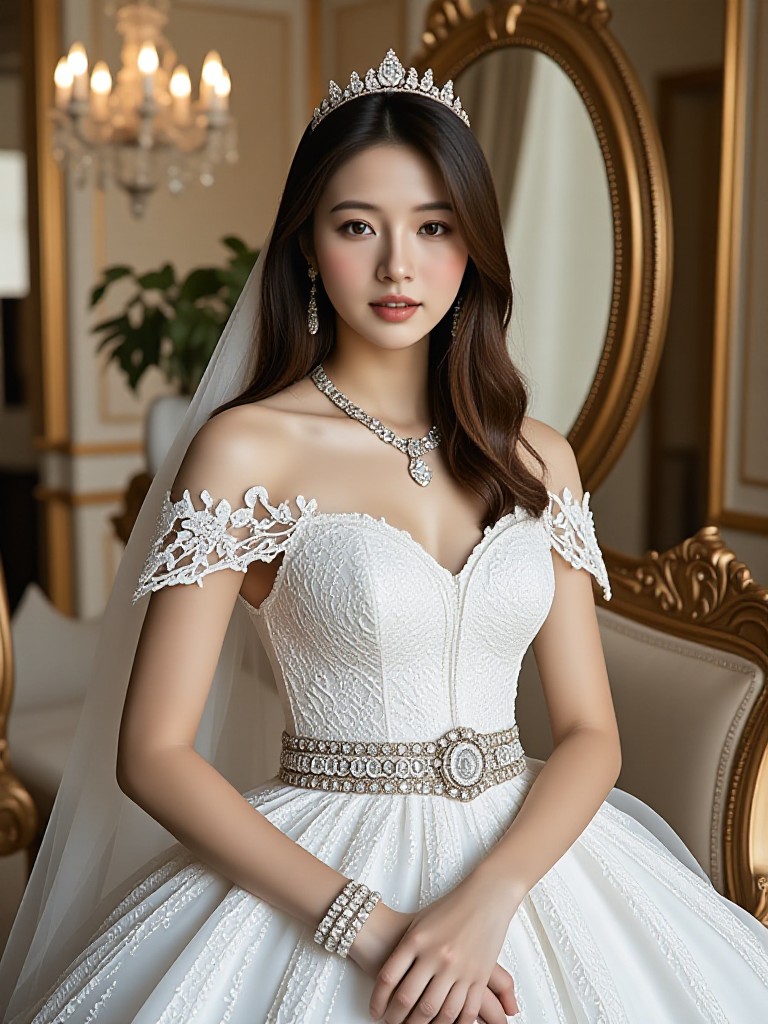 Gorgeous wedding dress image