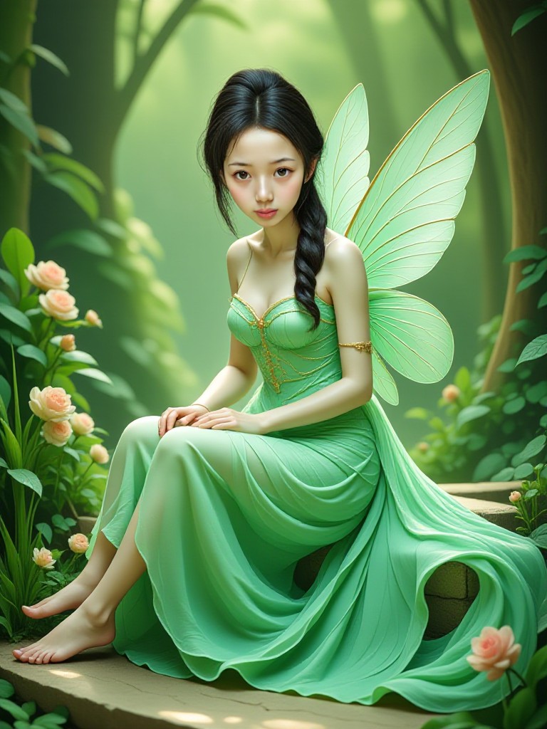 Emerald fairy and her creamy kitty(fork) image