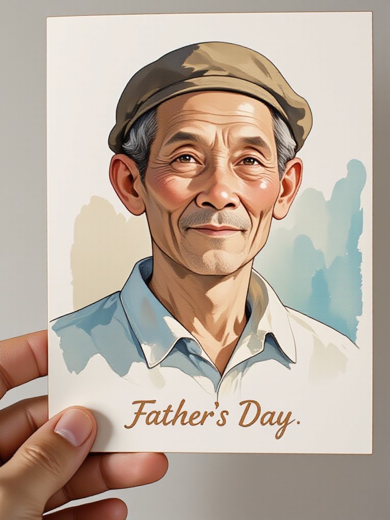 Watercolor Father's Day cards image