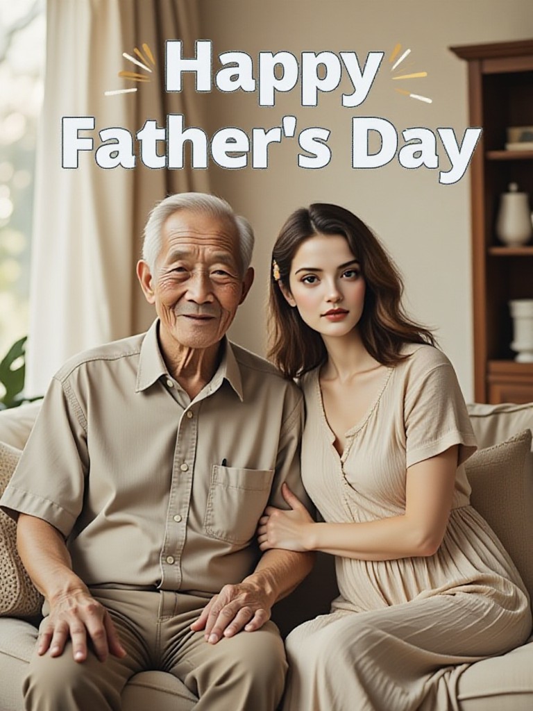 Happy Father's Day With Daughter image