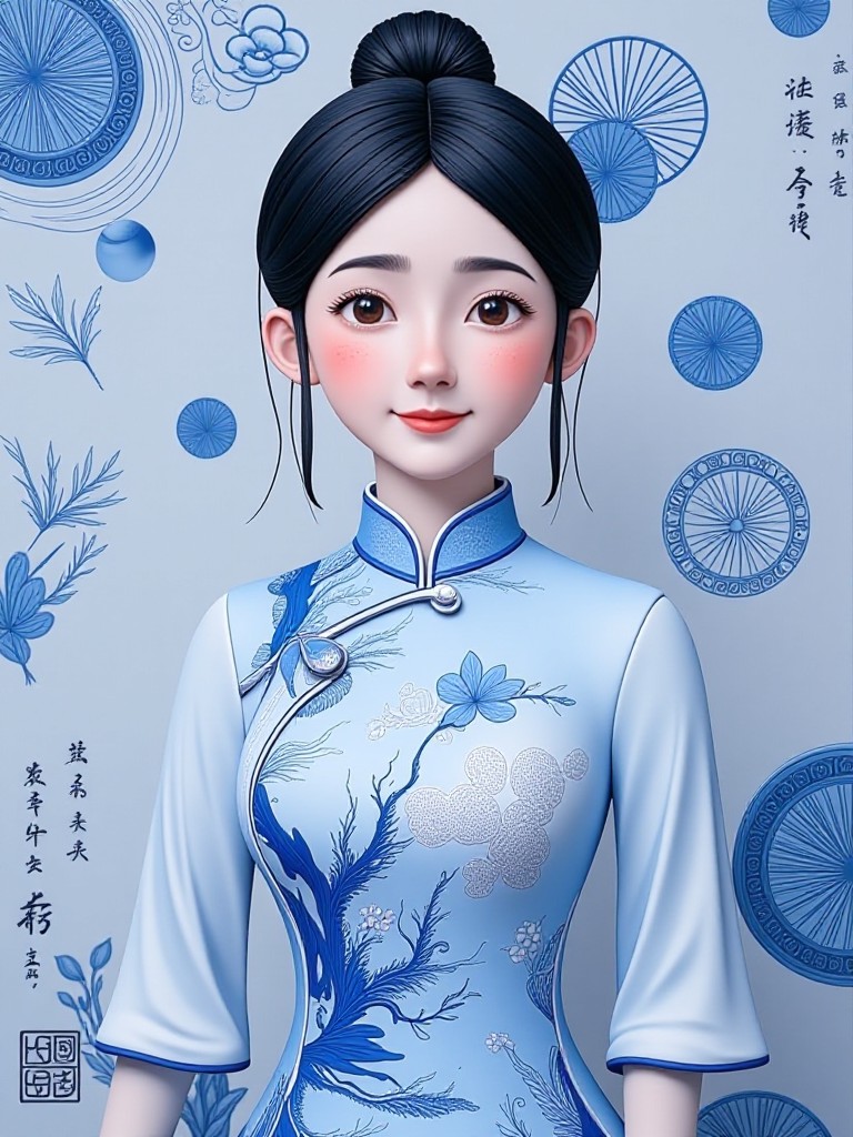 blue and white porcelain image