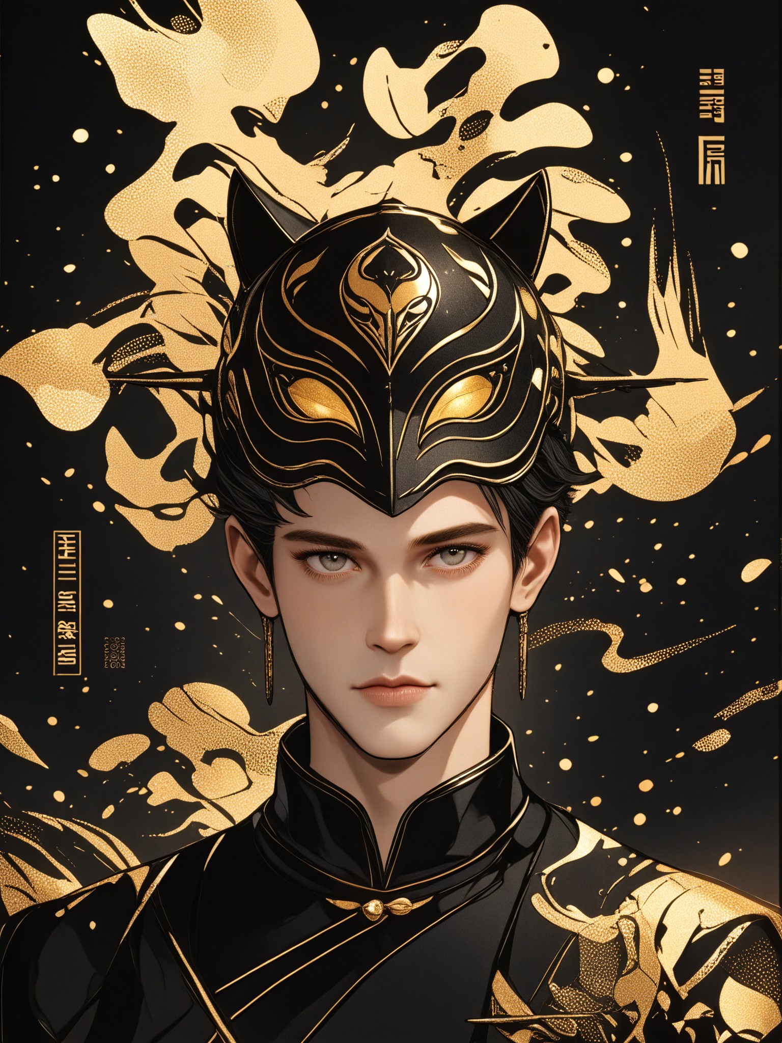 Black and Gold Mask image