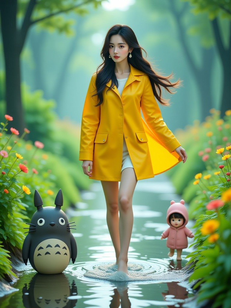 Rainy days chasing after Totoro image