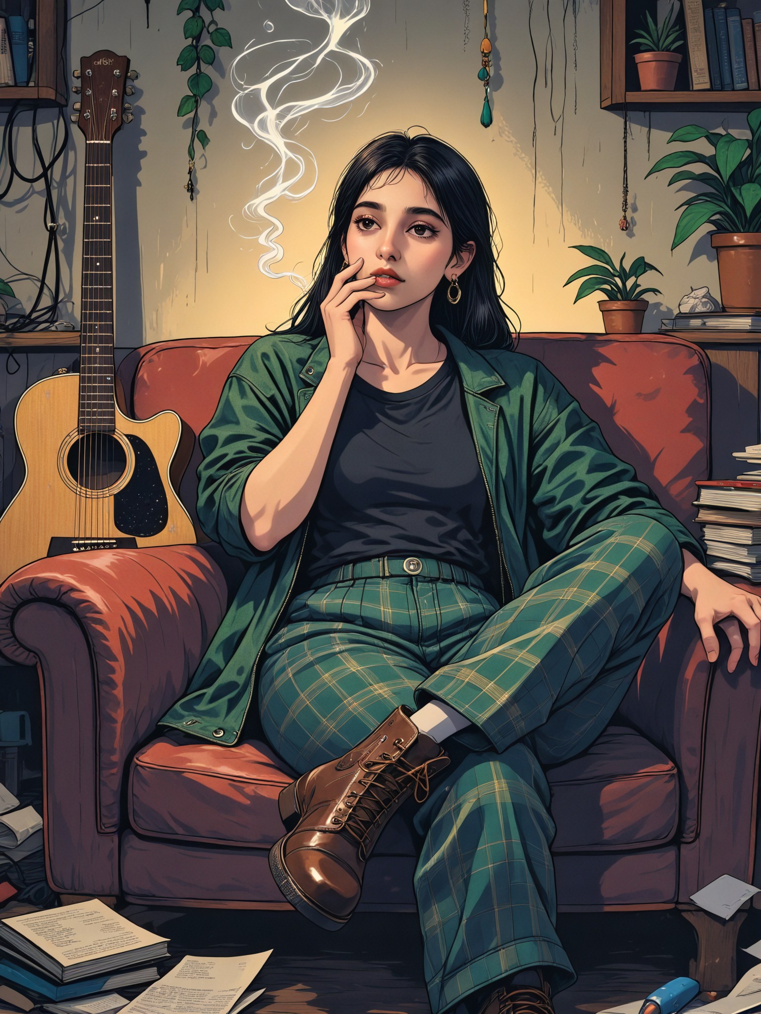 Retro Interior Illustration image