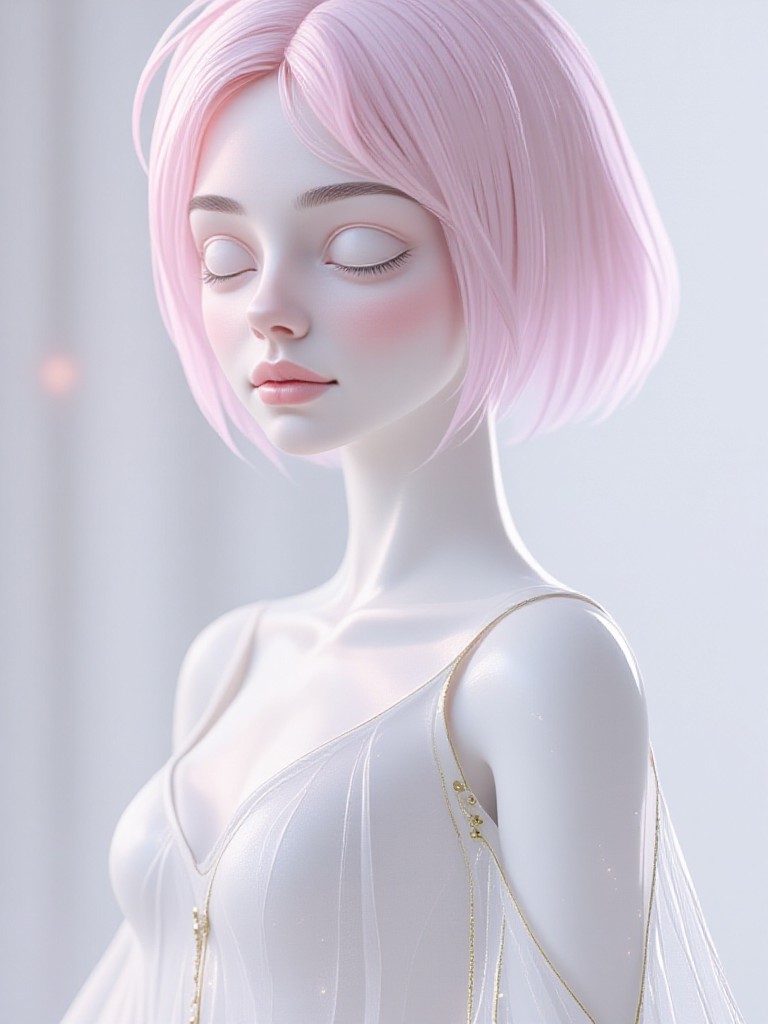 Beautiful ceramic doll image