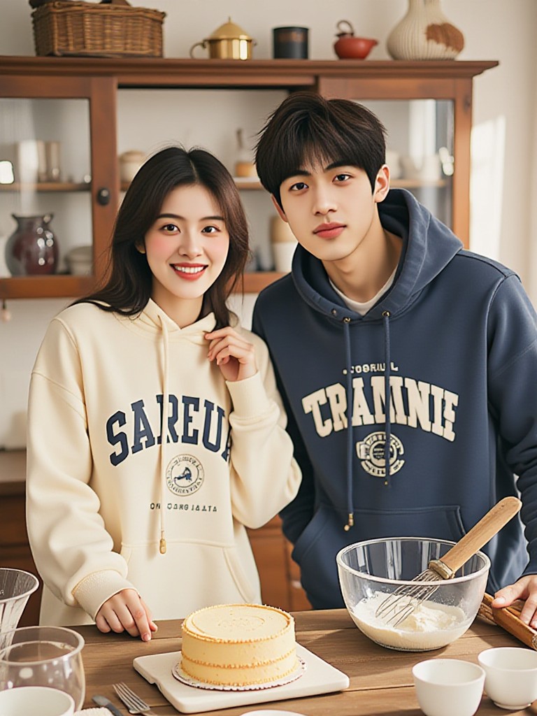 Cooking couple image