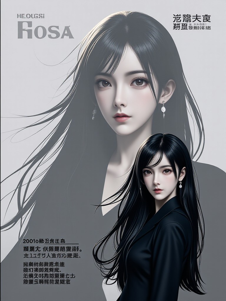 AI Animated runway version 🖤✨  Advanced fashion, ultimate cool and charming charm!   ✨🖤 image