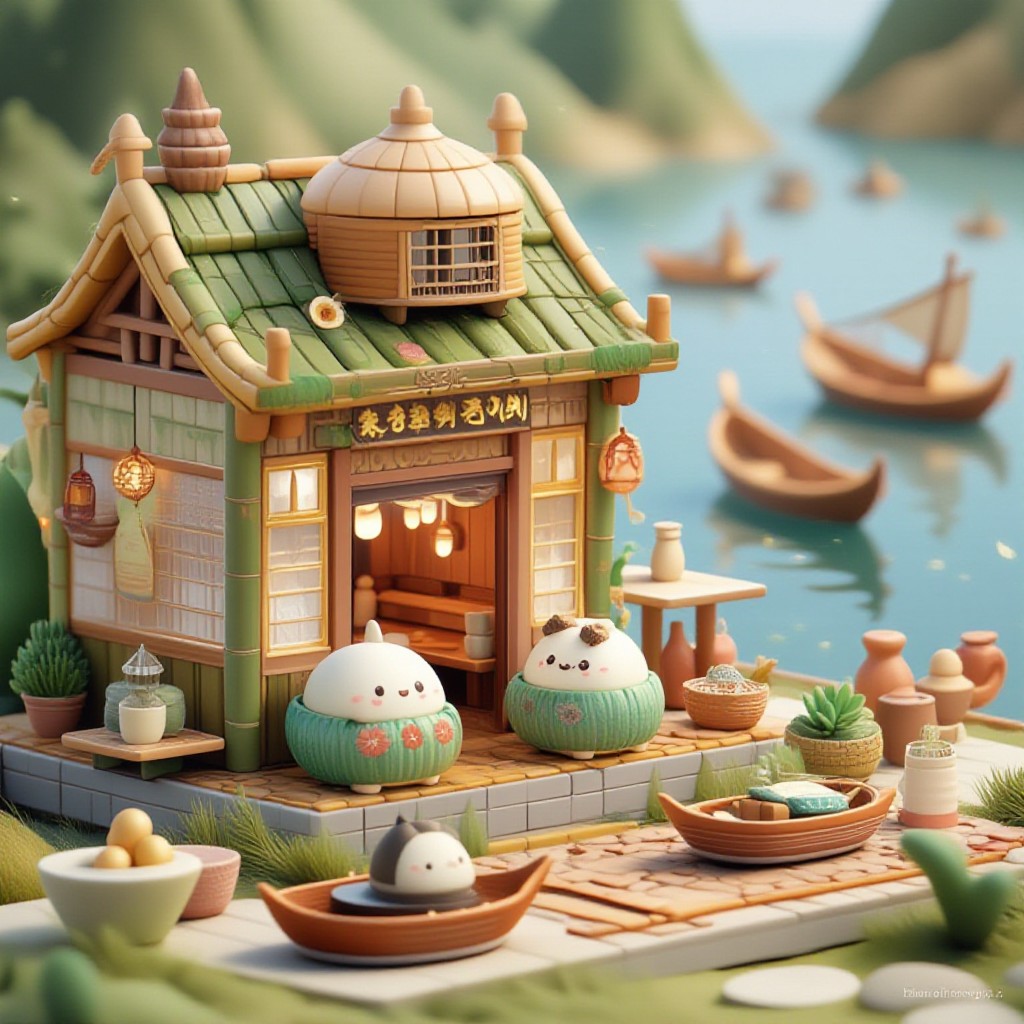 Loong Boat Festival Q  Miniature restaurant version _ Animated version image