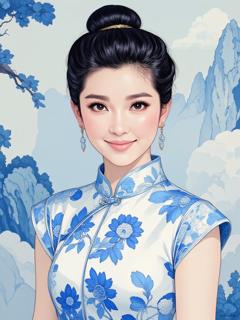 Blue and white porcelain (remix) image