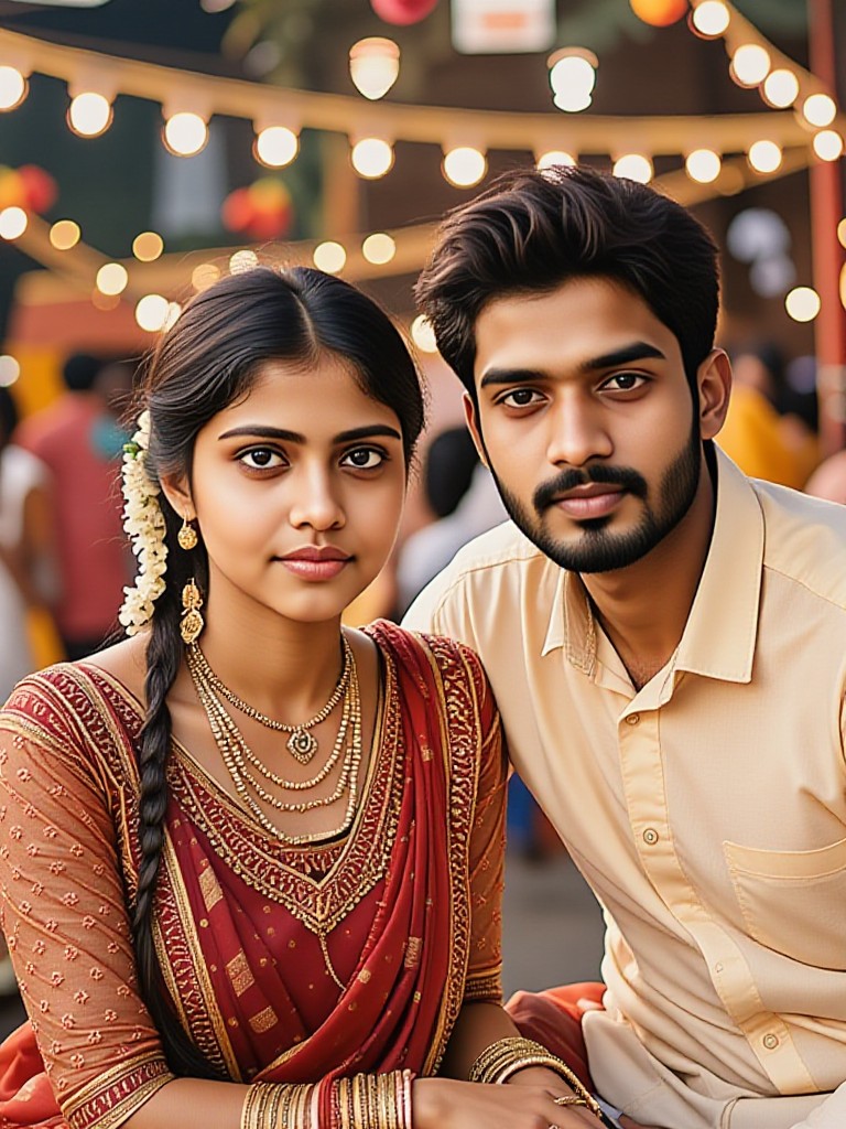 Indian Ramanavami festival couple portrait 02 image