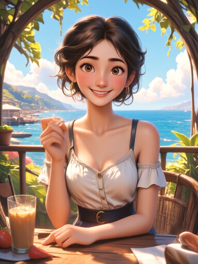 Resting by the seaside image