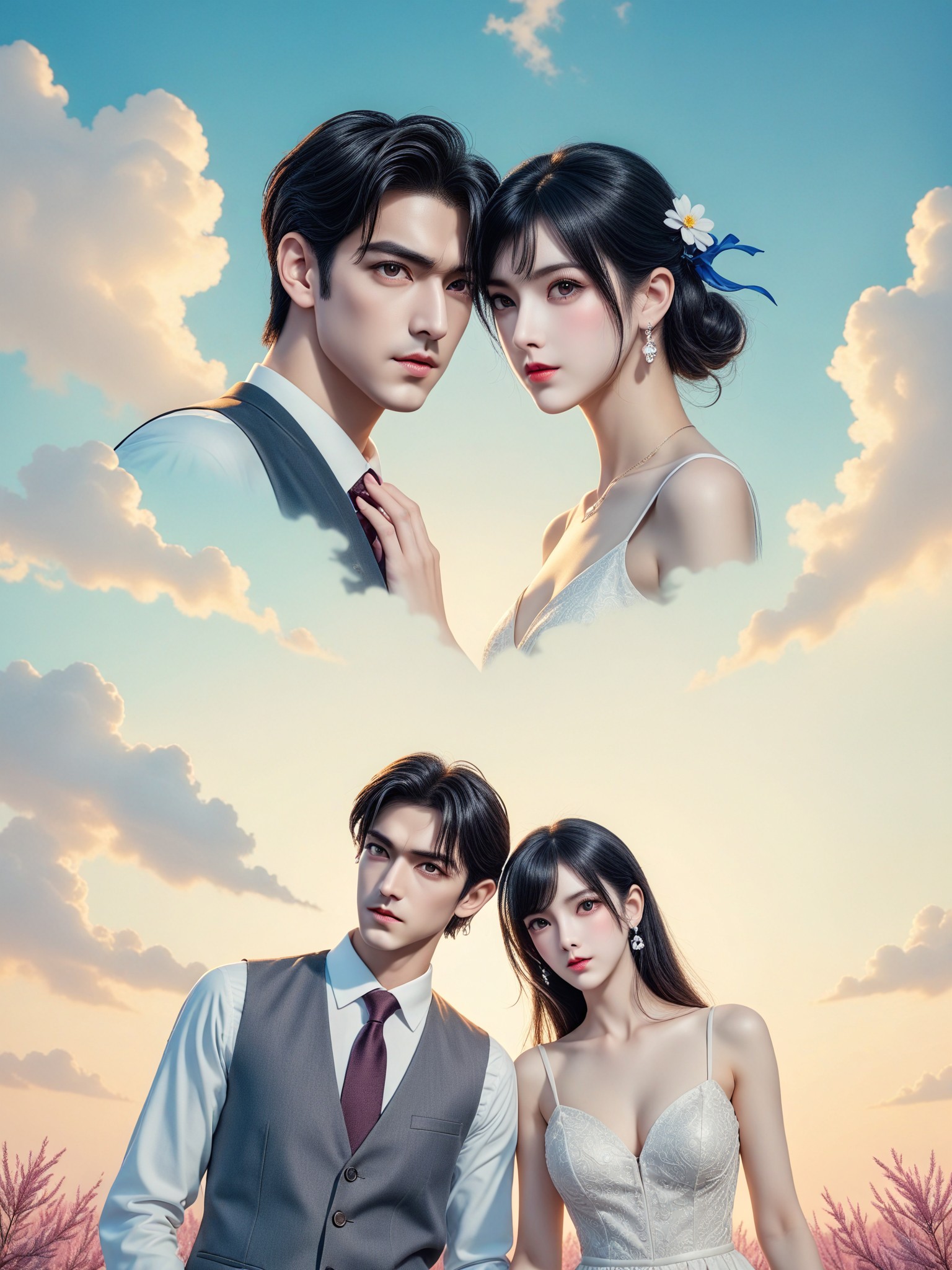 I will continue to be together in this lifetime. The gaze of love across time and space from the cloud memories of the previous life. You have always been in my heart image