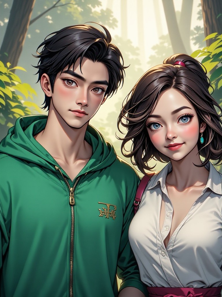 [Video & Music] Anime couples are walking in the forest image