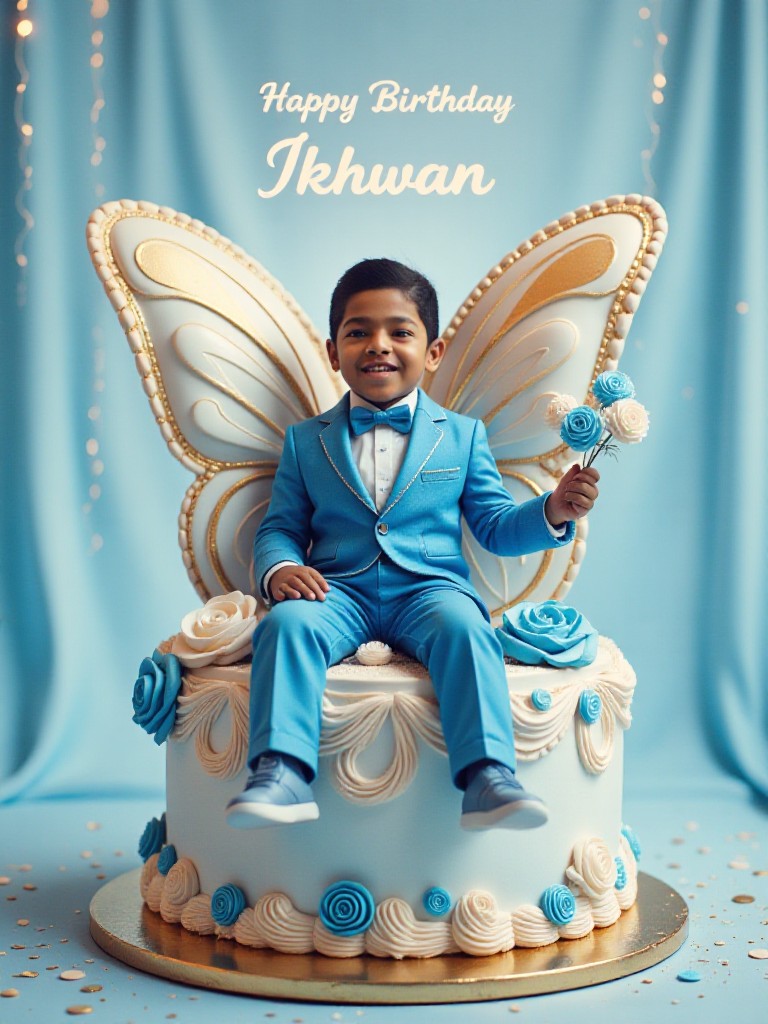 Birthday cake with photo image