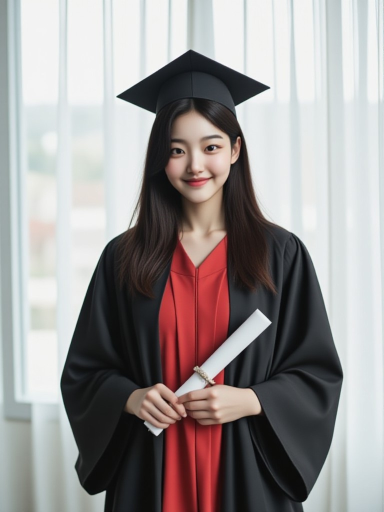 Graduation portrait female image