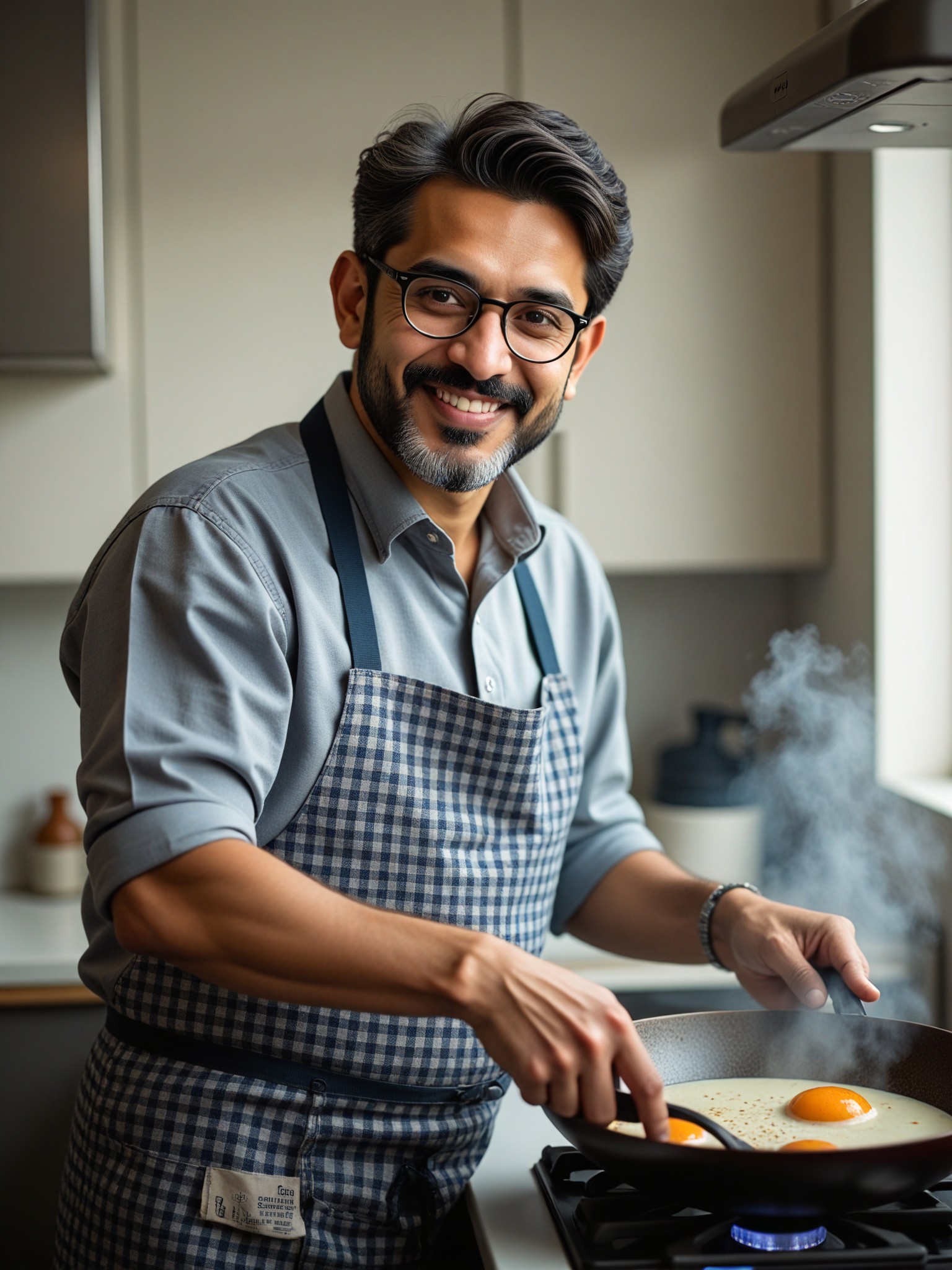 Busy Father in the Kitchen image