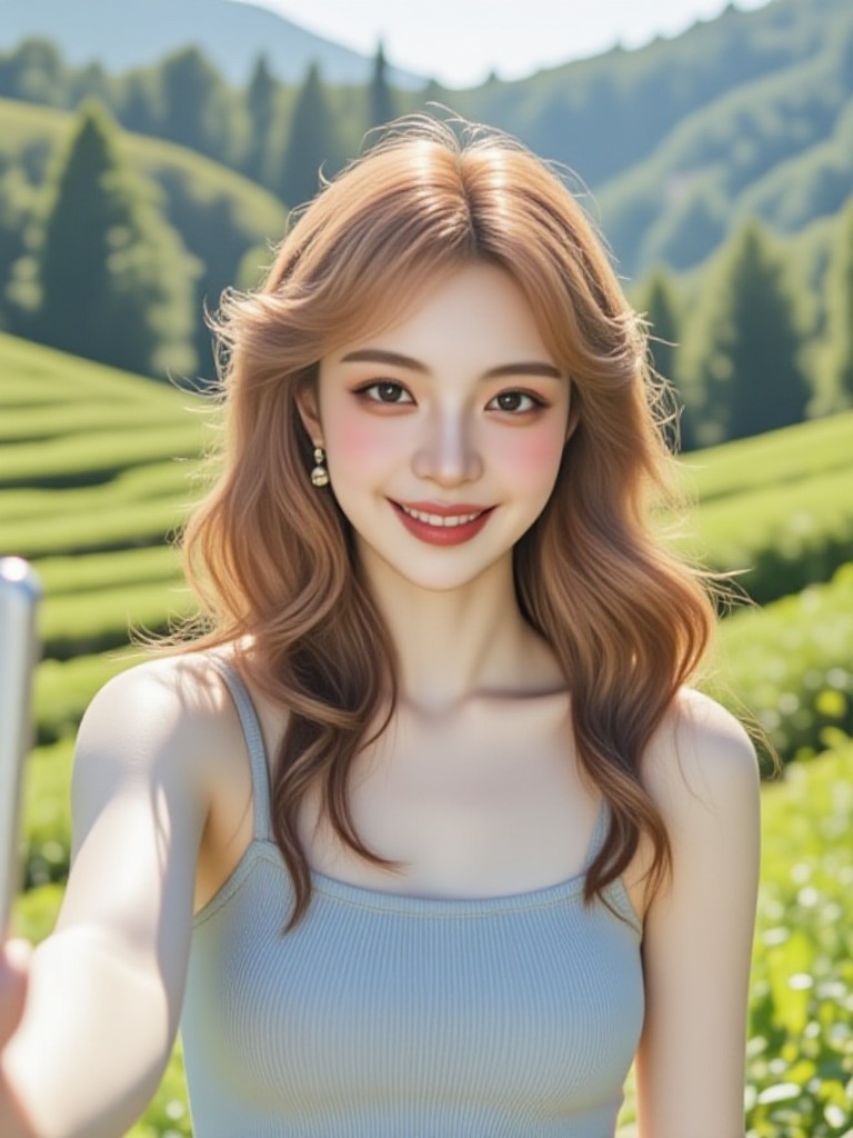 Posing happily image