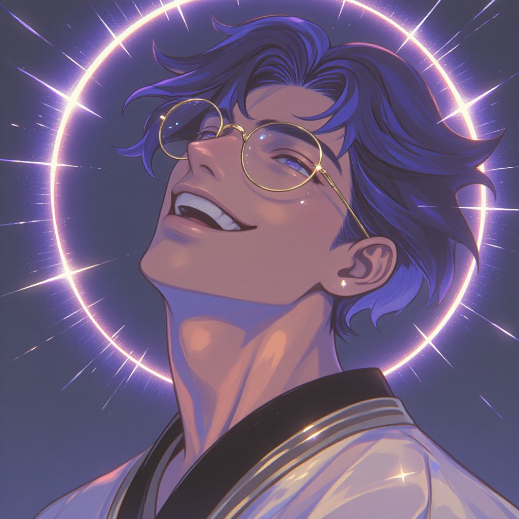 Purple anime avatar - video image