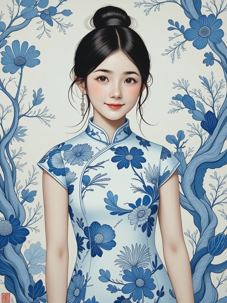 blue and white porcelain image