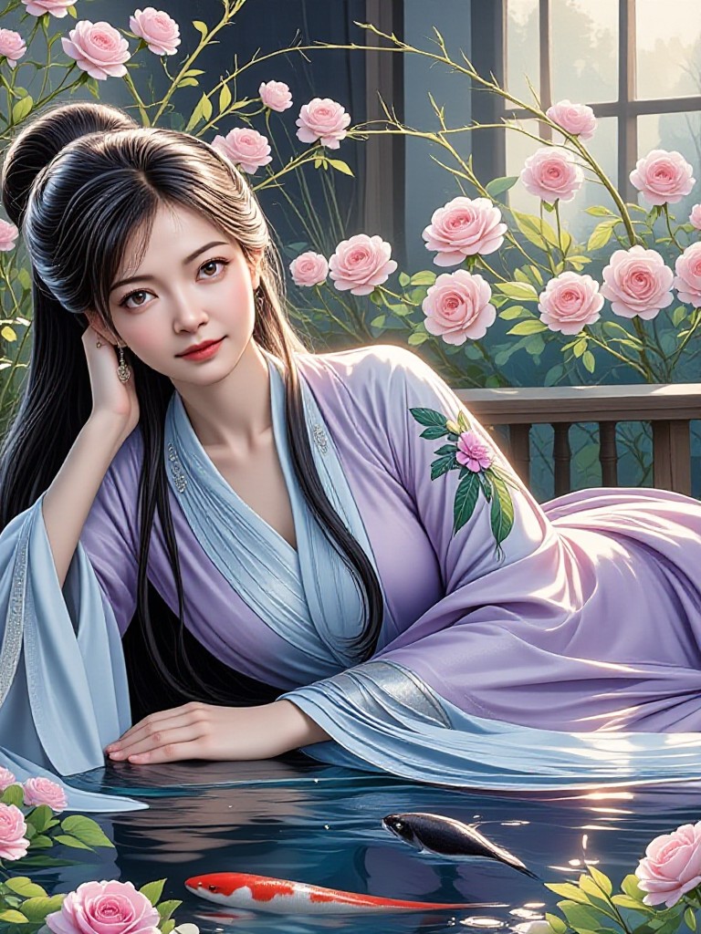[Video & Music] Beauty Catching the Fish in Hanfu  image