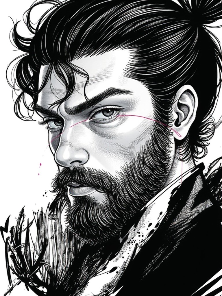 add beard to photo image