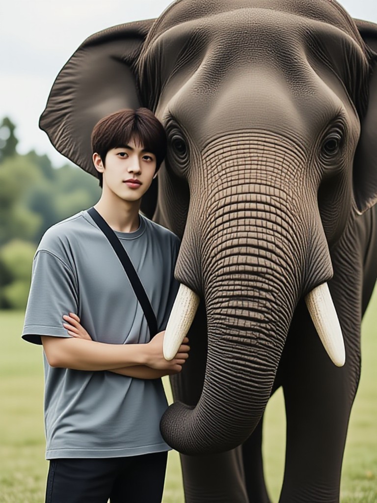 A photo with an elephant image