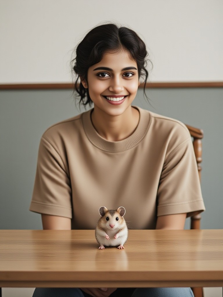 Take a photo with the  little hamster image