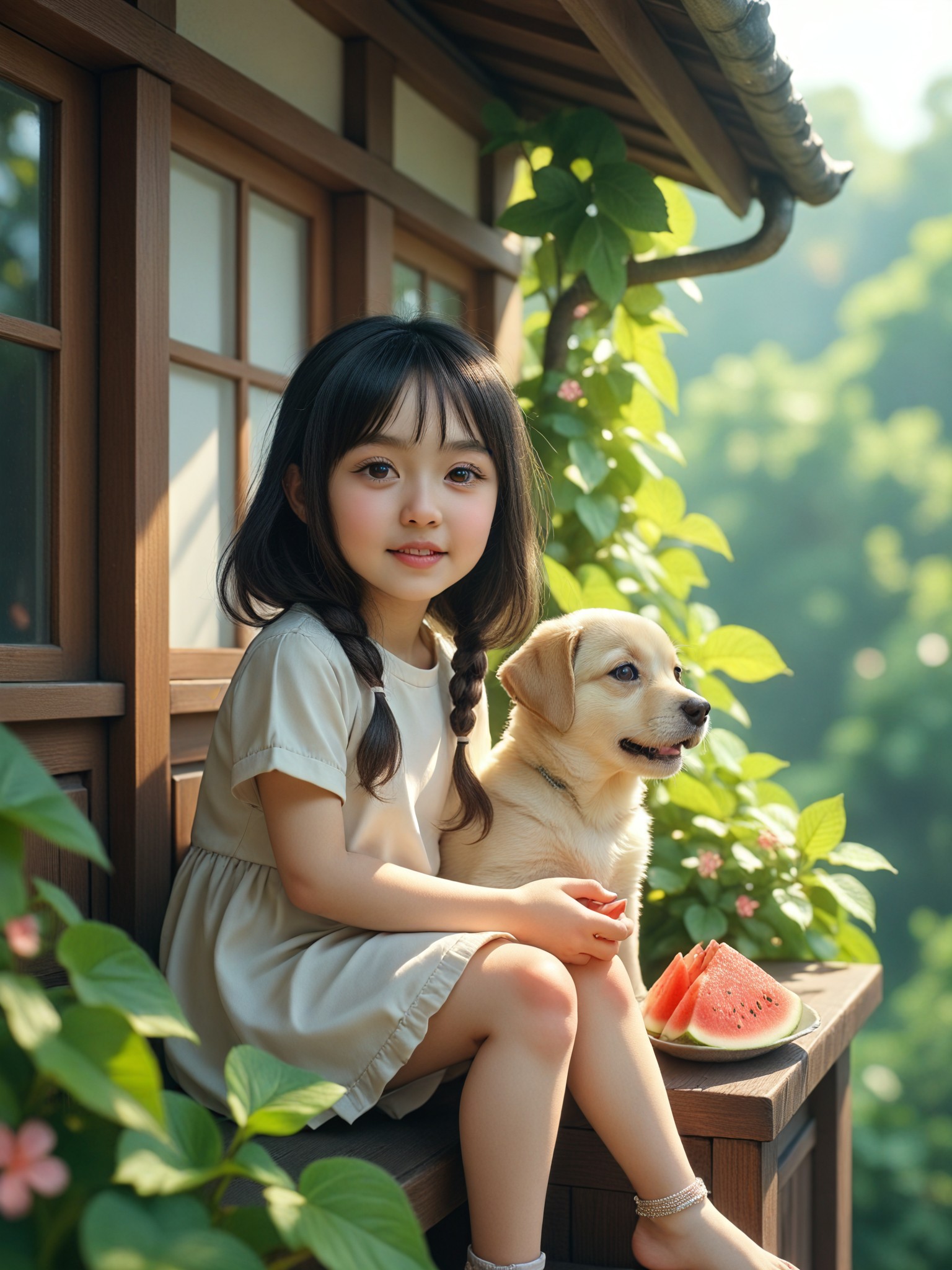 Eating watermelon image