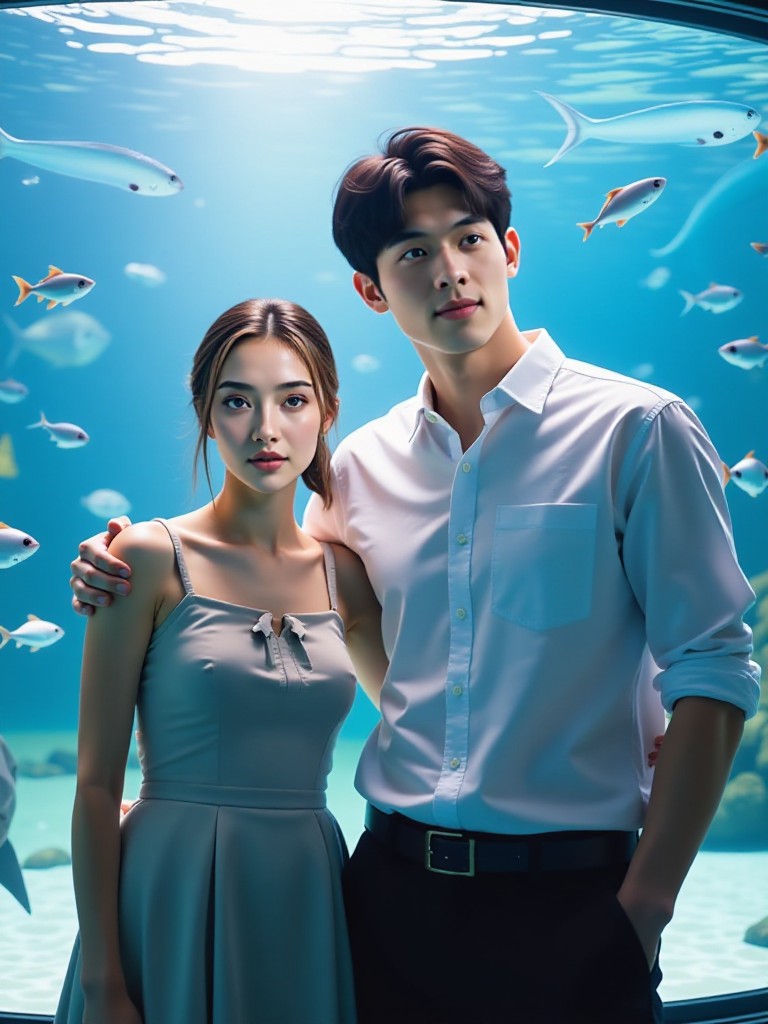 Aquarium couple image