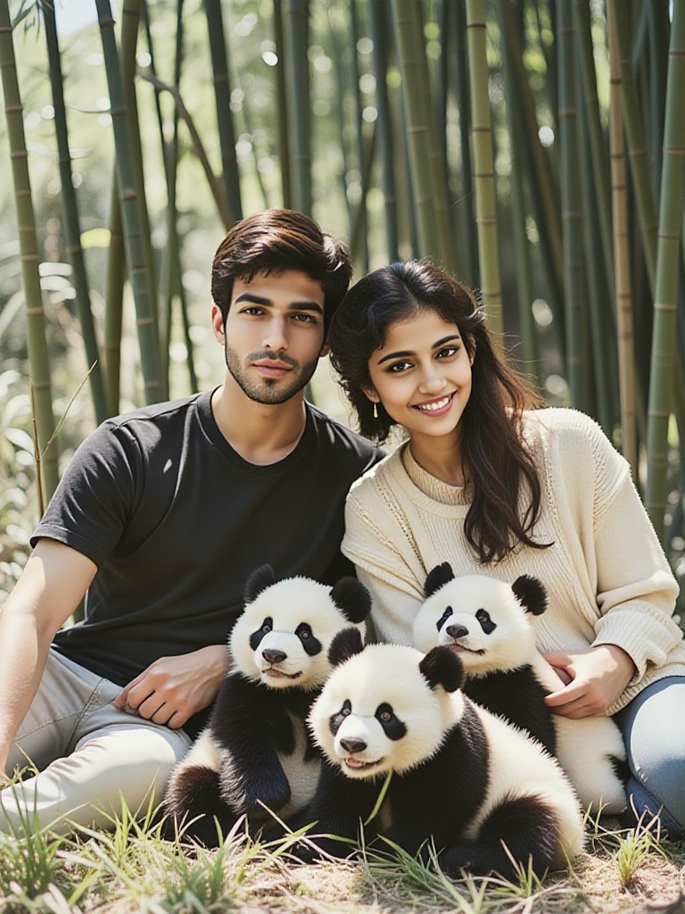Couples and pandas image