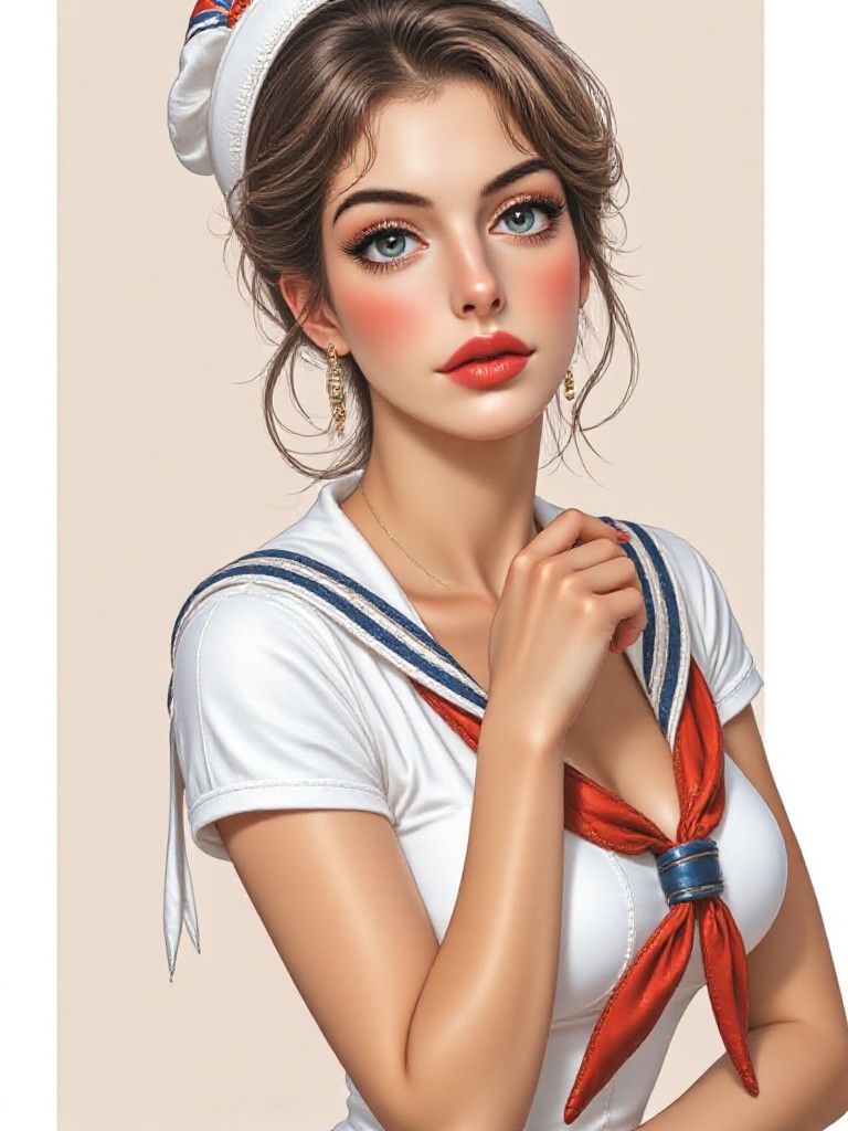Beautiful poster girl/ a beautiful pin-up girl image