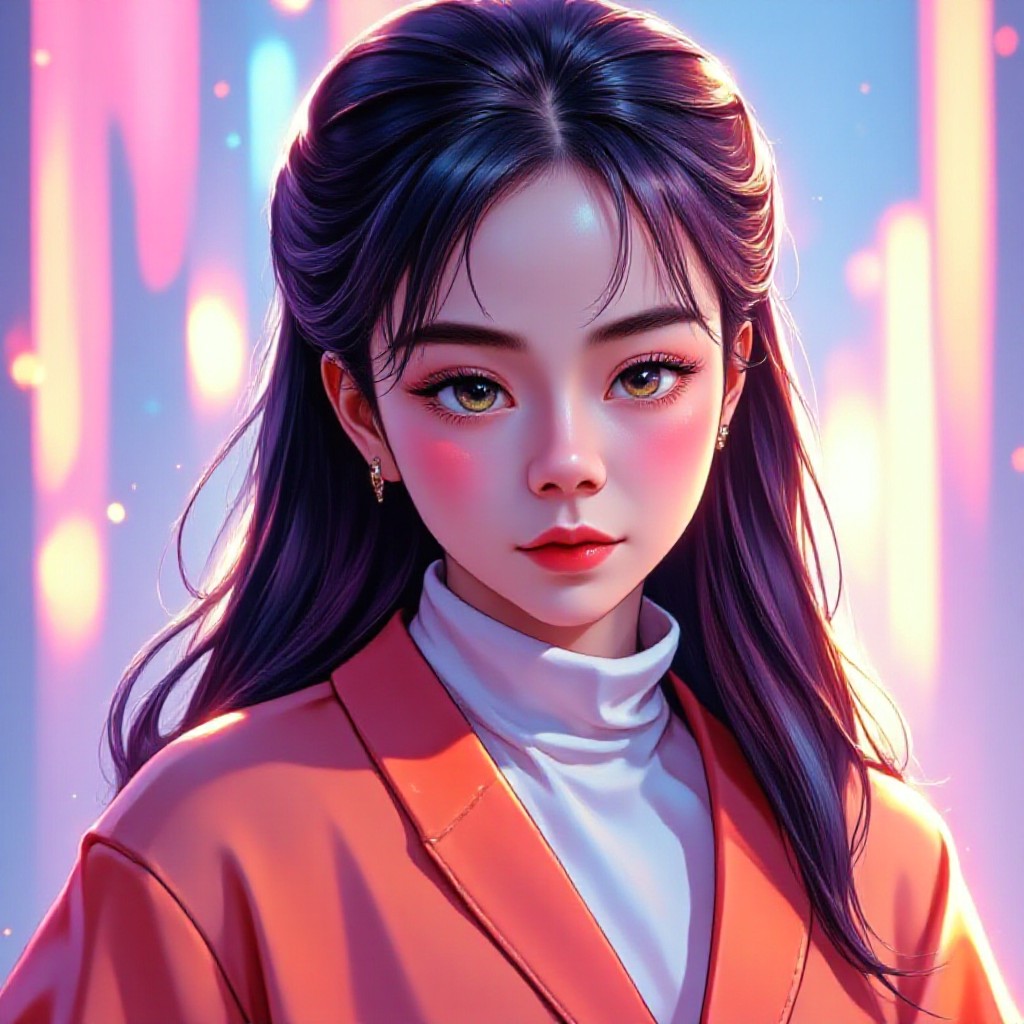 Blushing face and heartbeat image