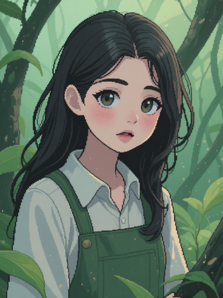 Pixel healing dynamics in summer image