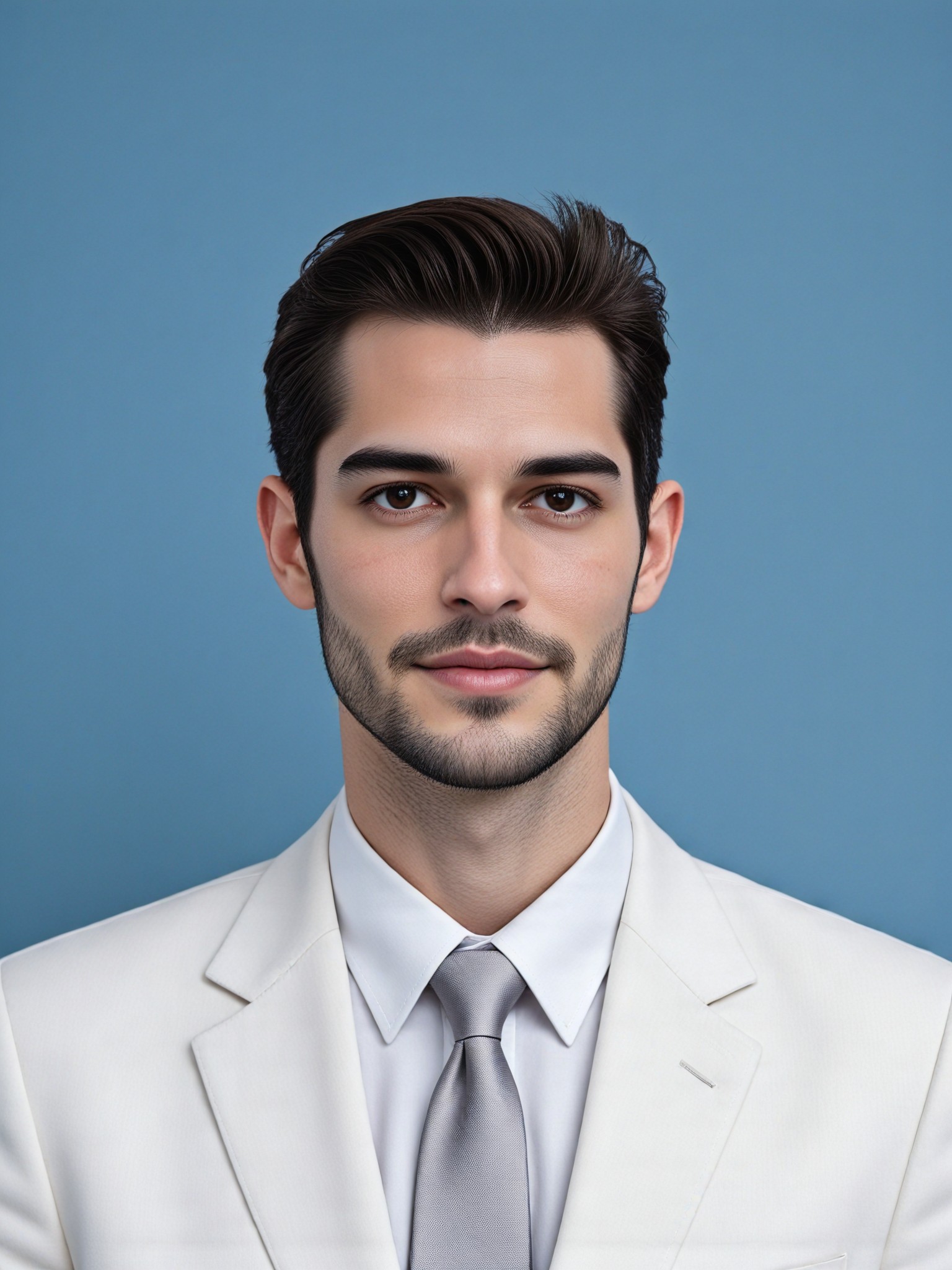 ID photo - man in white suit image
