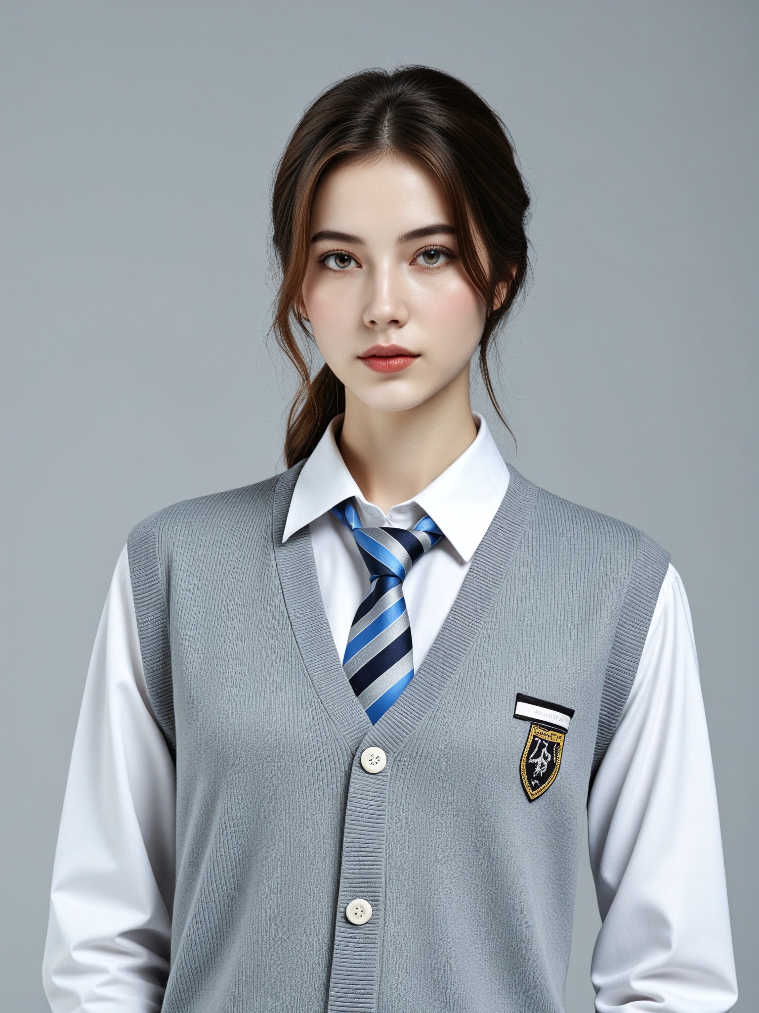 ID photo - preppy vest image