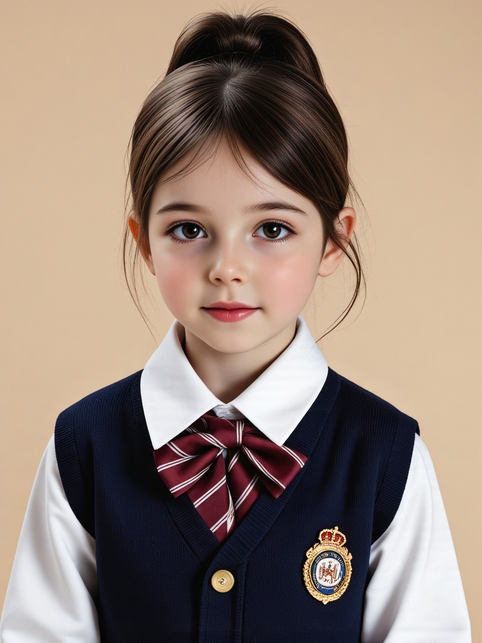 ID photo - little girl with bow image