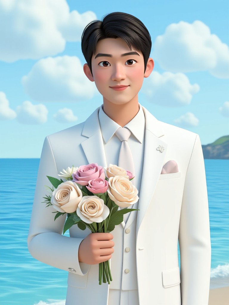 The groom is coming towards you image