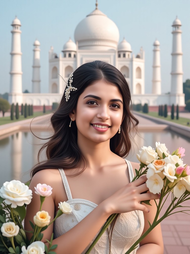 Taj Mahal wedding photoshoot image