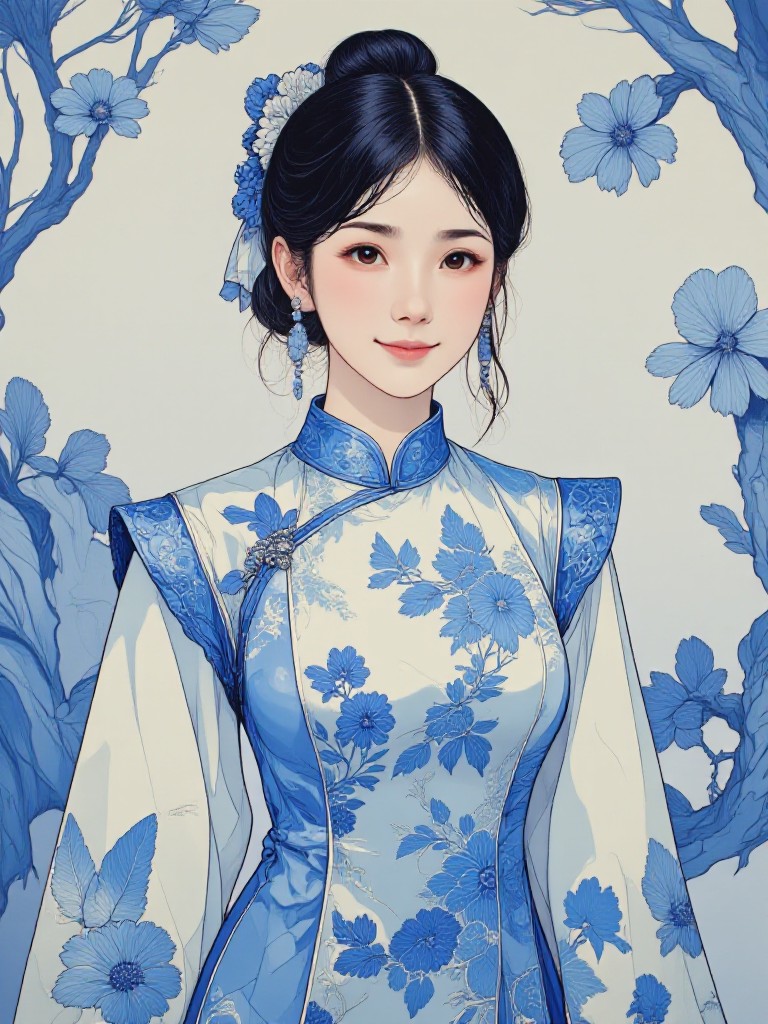 blue and white porcelain image