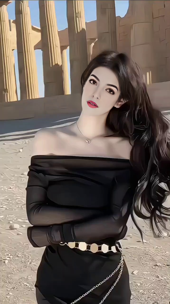 Facial Swap Filter - Sexy Model in front of Greek Monuments image