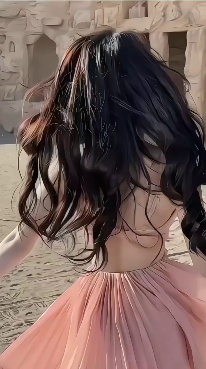 Facial Swap Filter - Sexy chiffon model in front of Greek ruins image