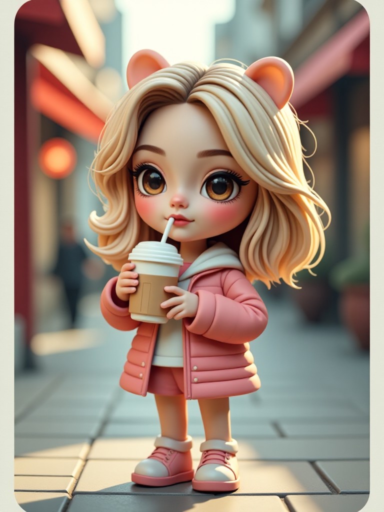 3D  drinking milk tea(Video) image