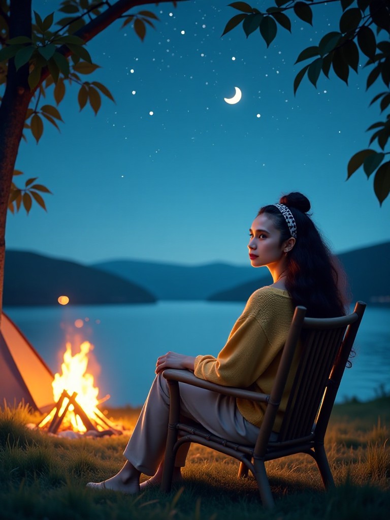 Woman and Fire image