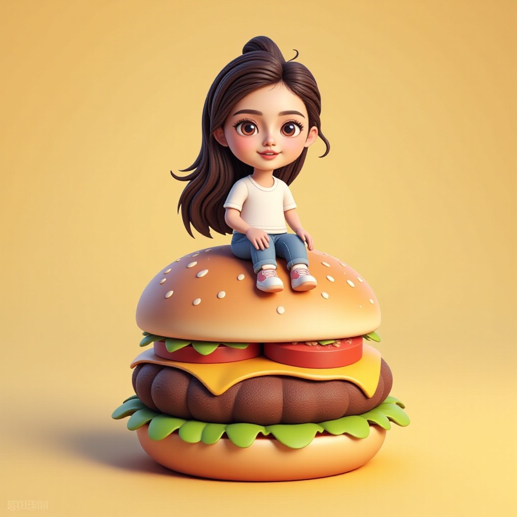 Sitting on top of a giant burger(Video) image