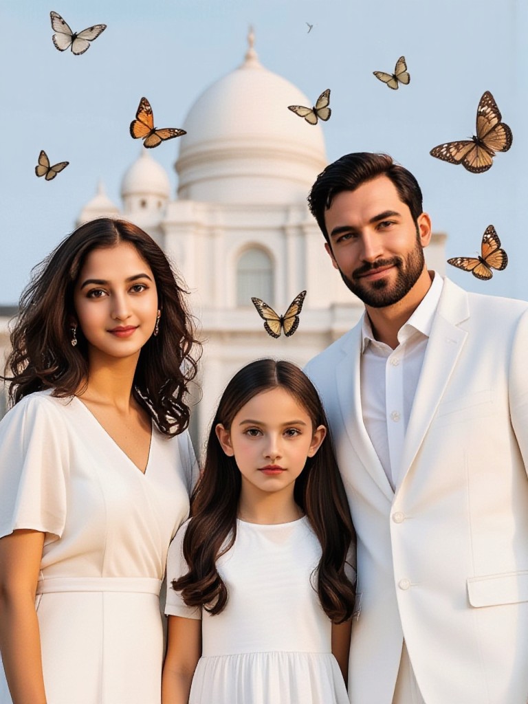 A warm and loving family image