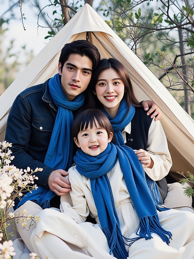 Winter Camp Family Photo image